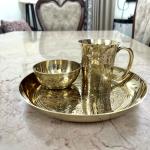 Pure Brass Mug-Bati-Plate Set